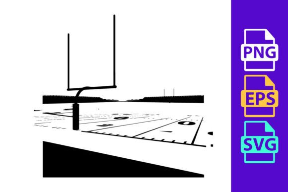 American Football Field Goal Post on a G: Bold Vector Design