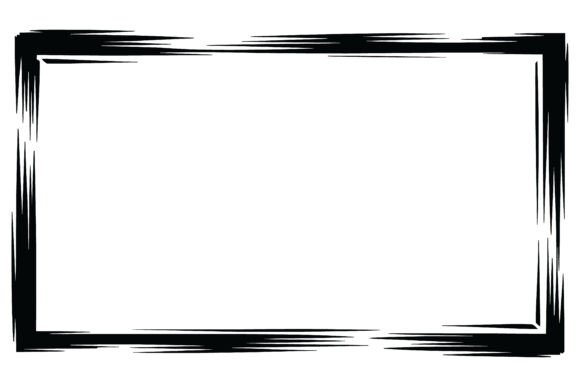 Black Grunge Border Frame Rectangular: A Design Asset with Grit