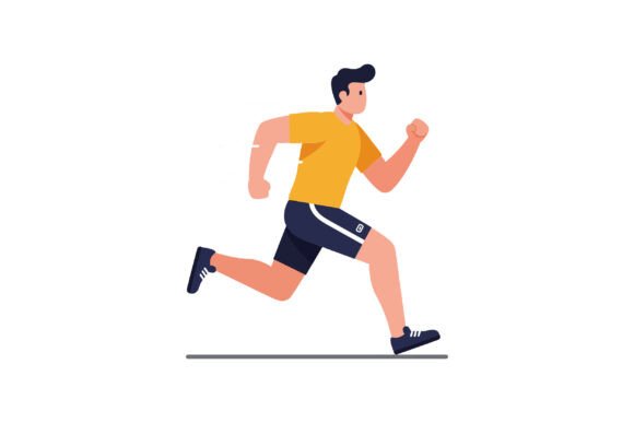Dynamic Athlete in Motion: Typography for Energy