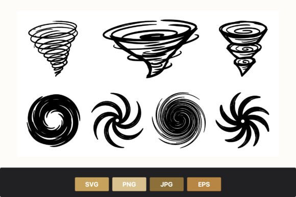 Dynamic Motion: Harnessing Spiral Tornado Line Art Vector