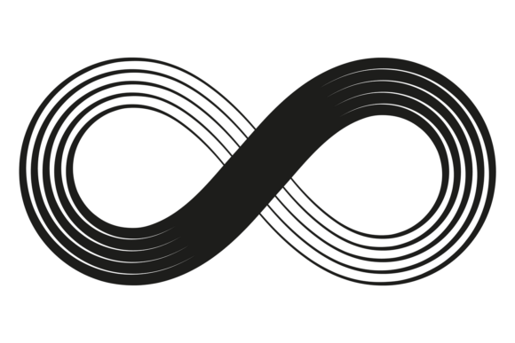 Eternal Motion Black Logo: The Infinity Line in Branding