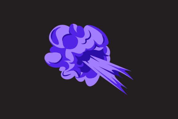 Purple Smoke Clouds Exploding Motion Des: Dynamic Design Assets