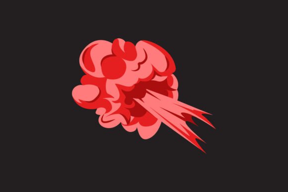 Red Smoke Clouds Exploding Motion Design: A Dynamic Visual Asset