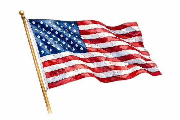 Watercolor Waving American Flag Clipart: A Designer's Guide